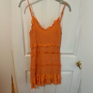 Karlie Orange Mini Dress